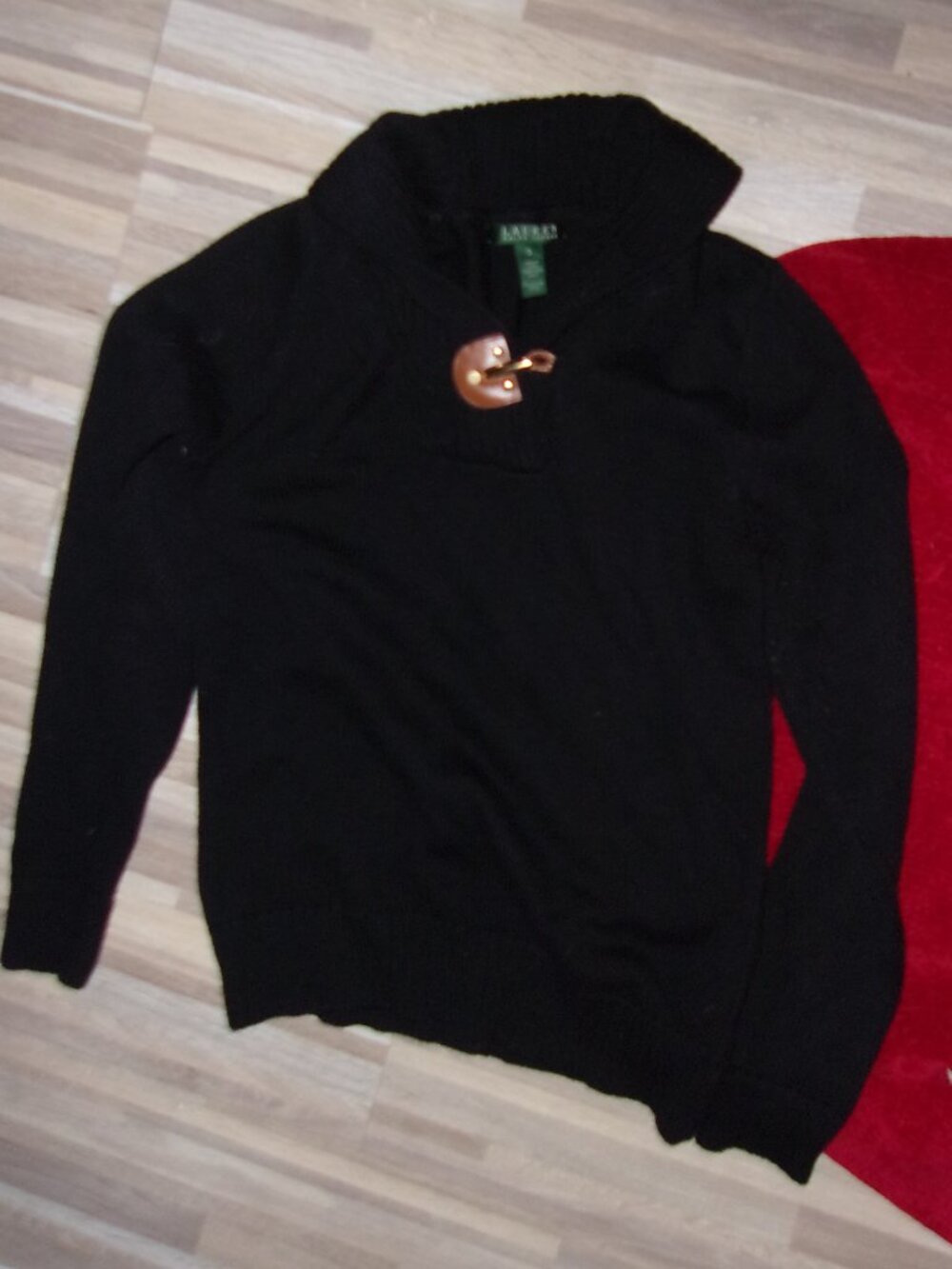lauren ralph lauren size small womens sweater knit black dress casual